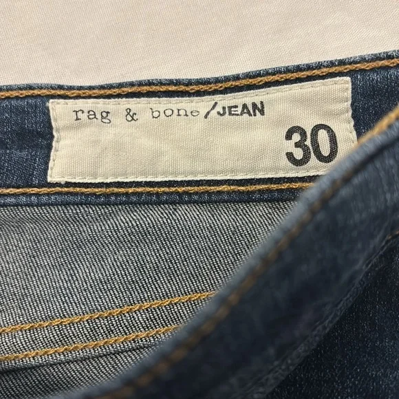 rag & bone Collette Capri jeans SZ 30 distressed dark rinse skinny leg soft - Picture 5 of 13